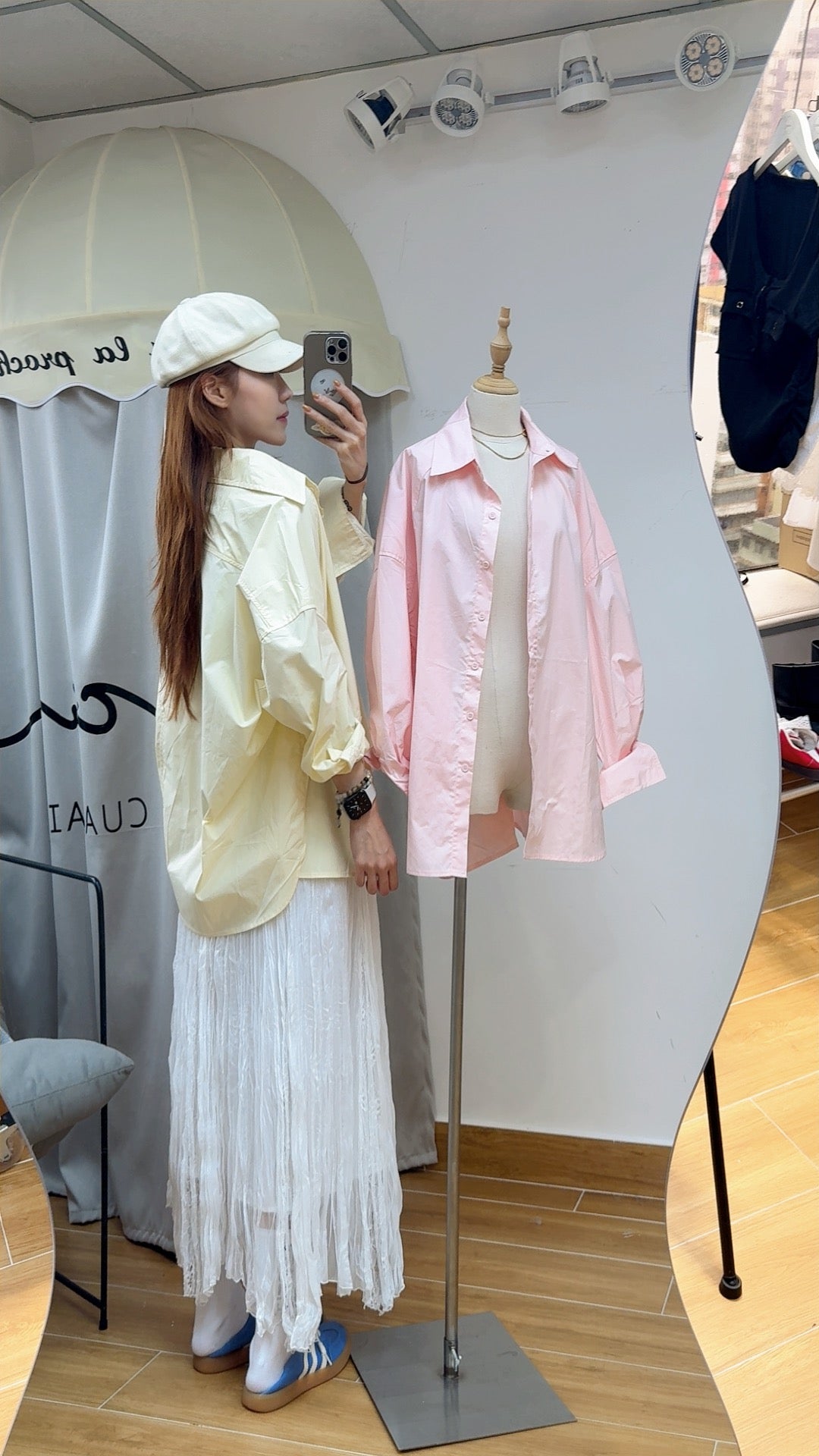 CU-Paint oversize shirt (pink /yellow)