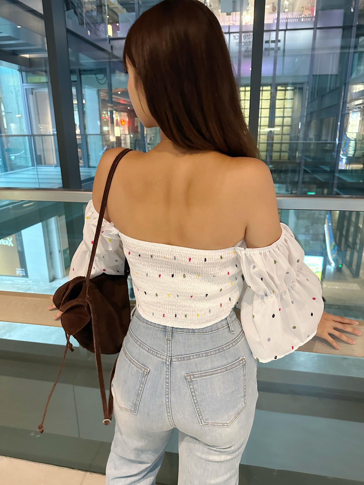 Bubble top(white/yellow/blue)