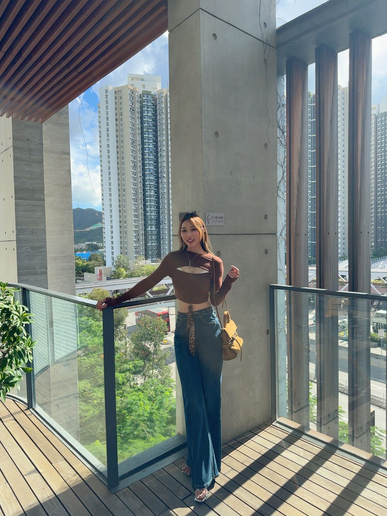 Girls boss Top (brown/black)