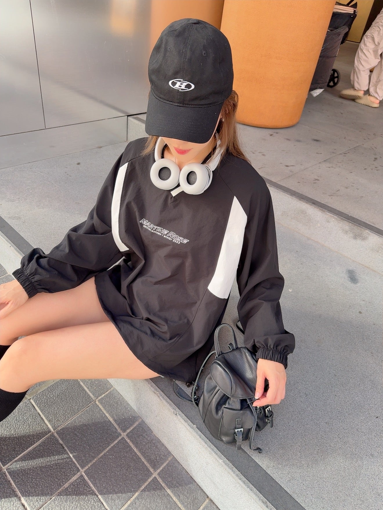 CU-oversize jersey (black/white)