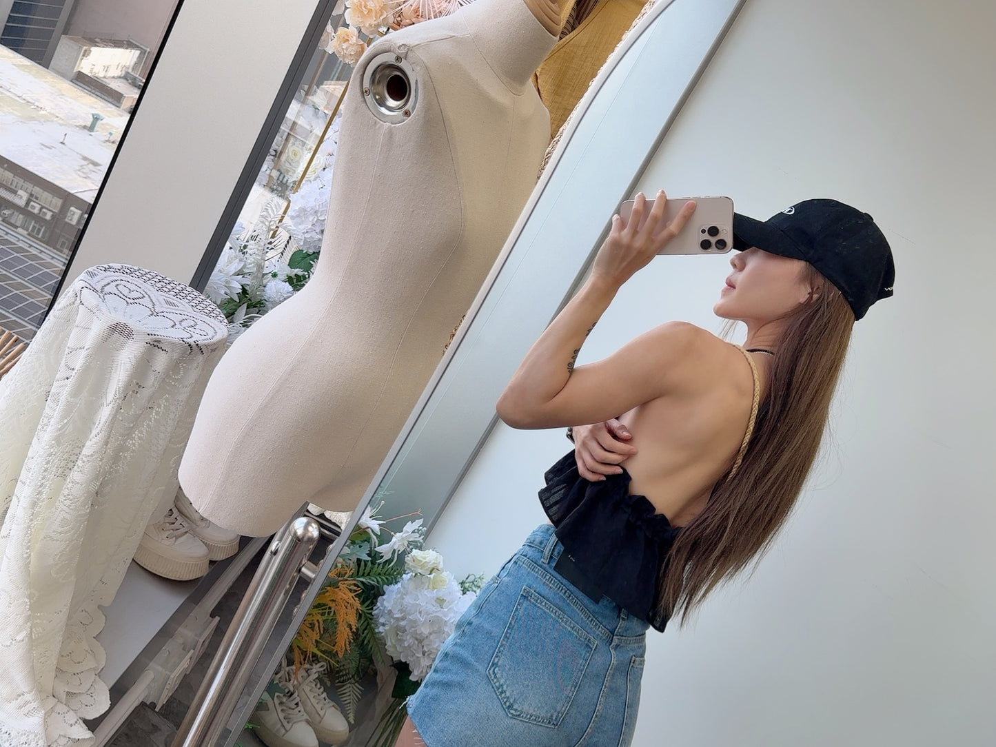CU seashell top (pink/blue/black)