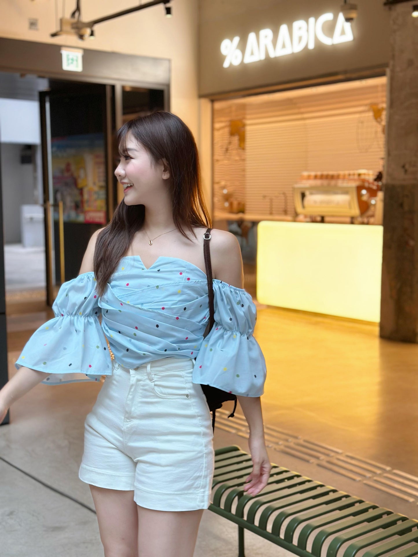 Bubble top(white/yellow/blue)