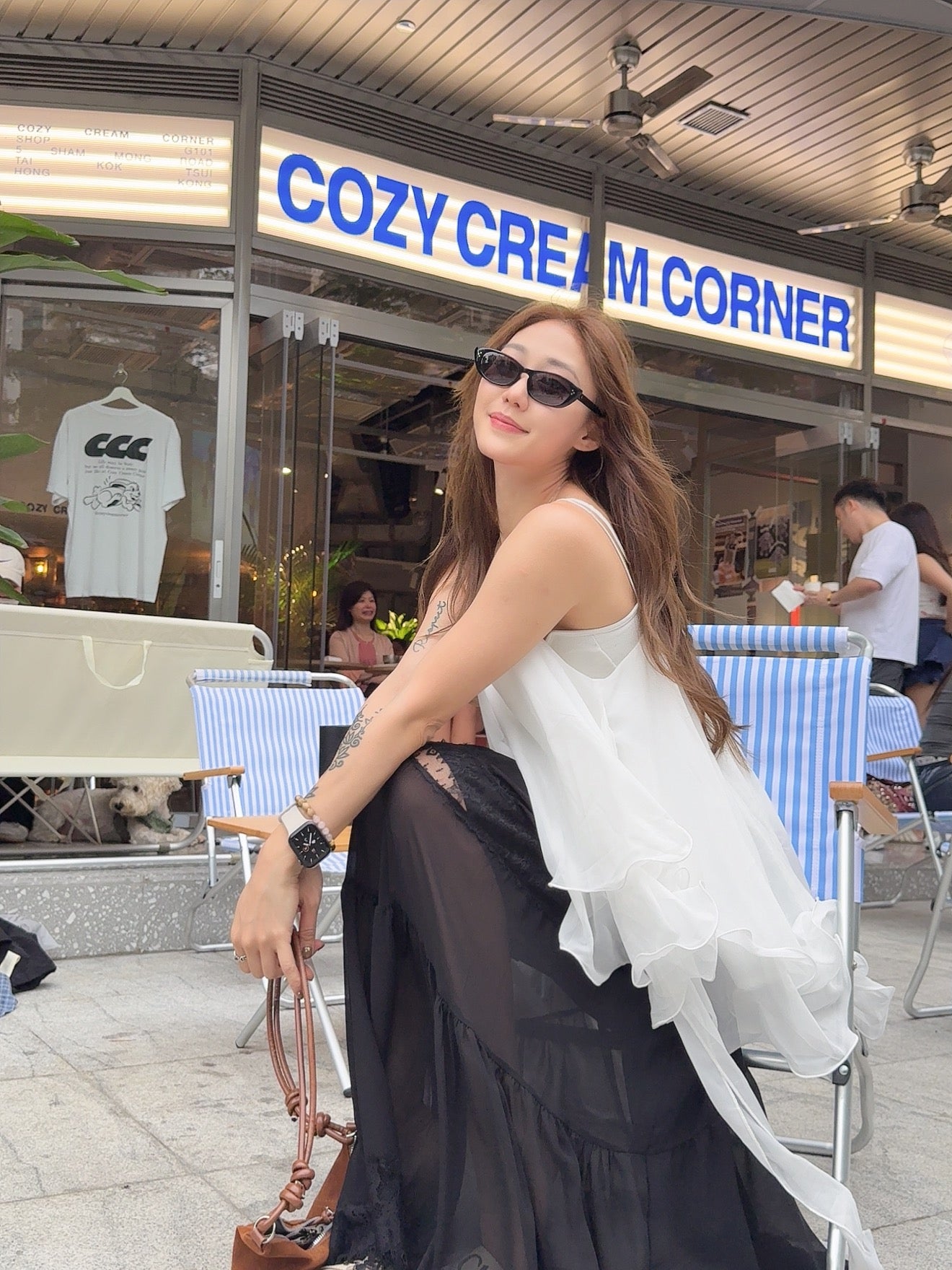 CU- Lily Lace Dress(black/white)