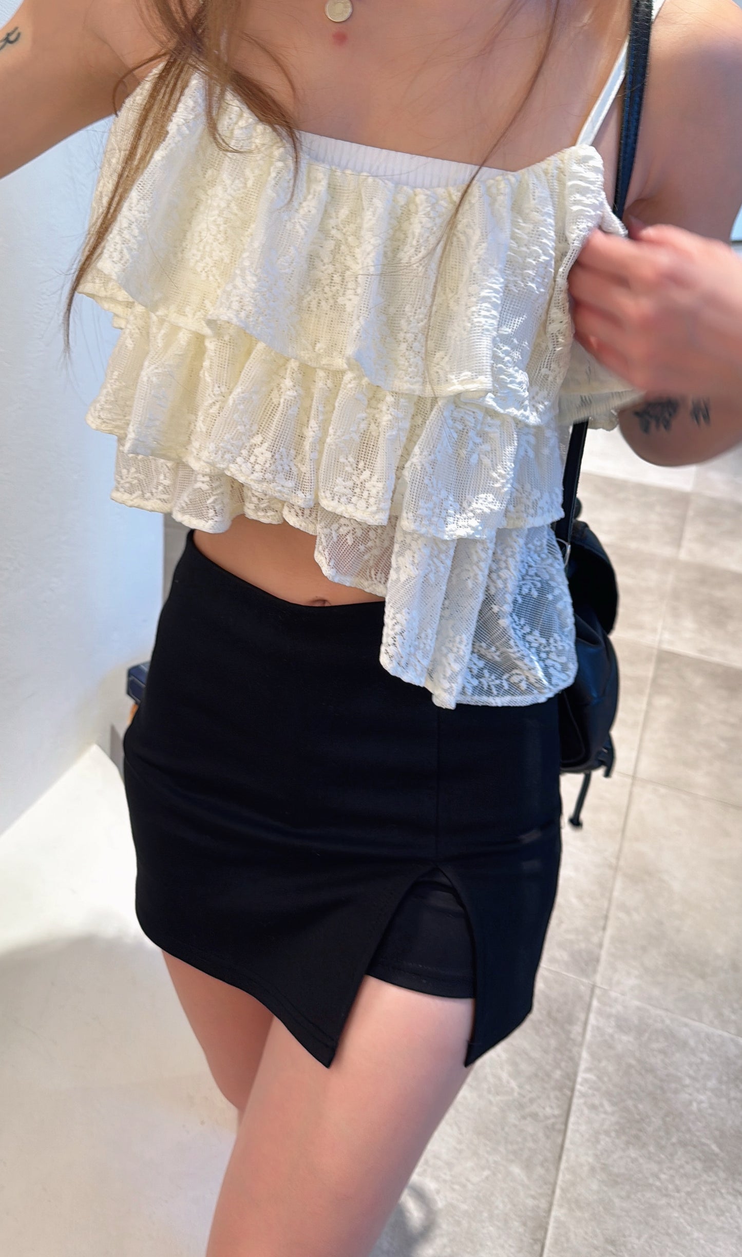 Liza skirt (黑/灰)