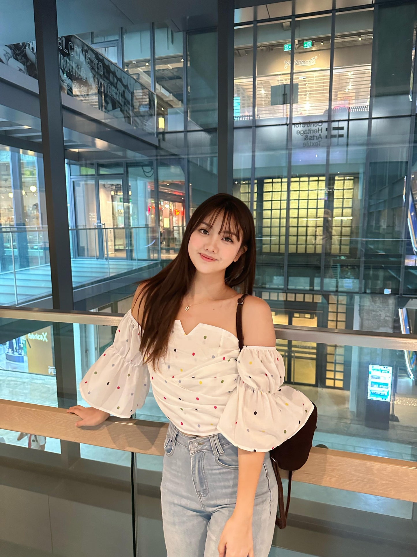 Bubble top(white/yellow/blue)