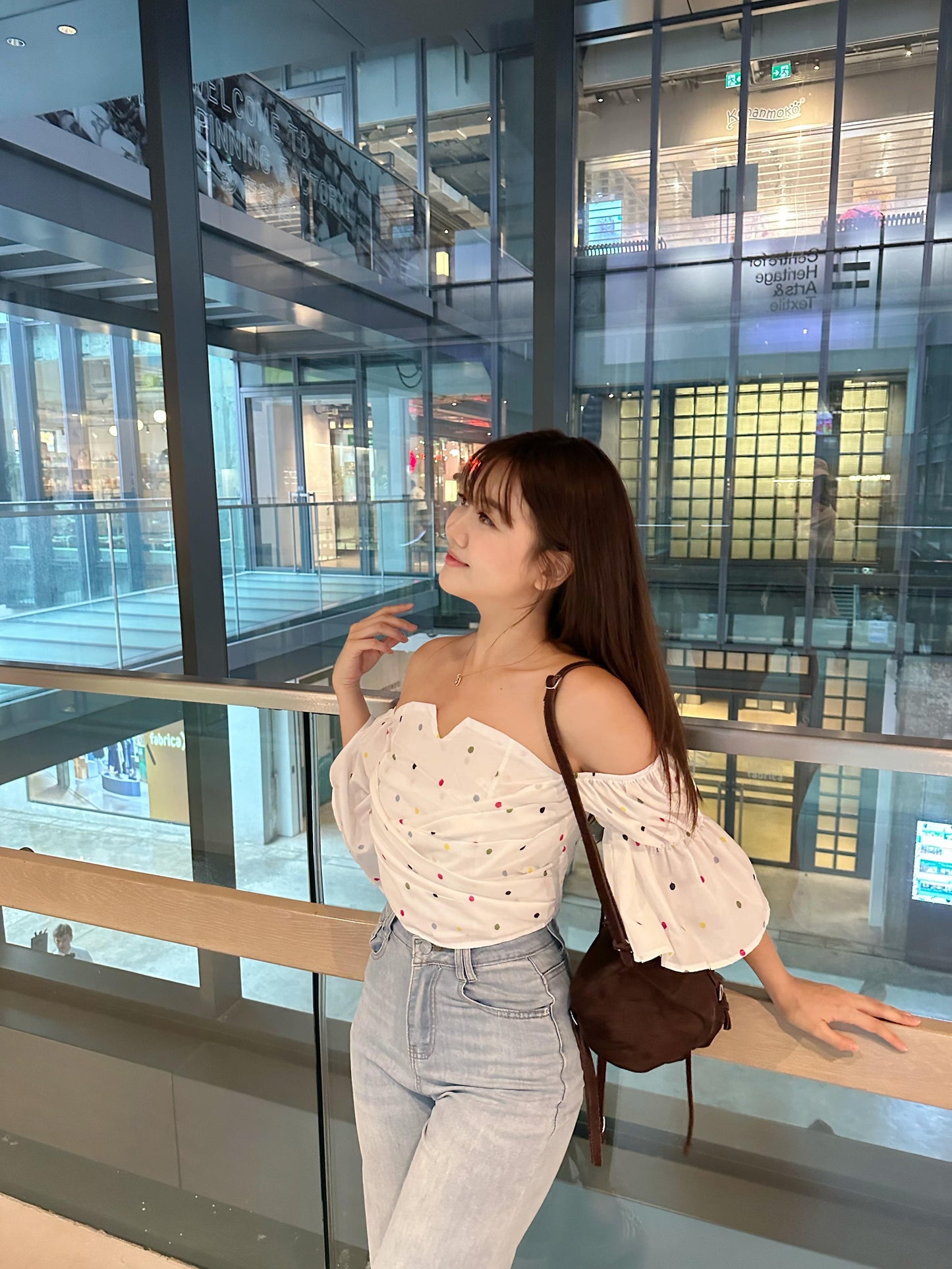 Bubble top(white/yellow/blue)