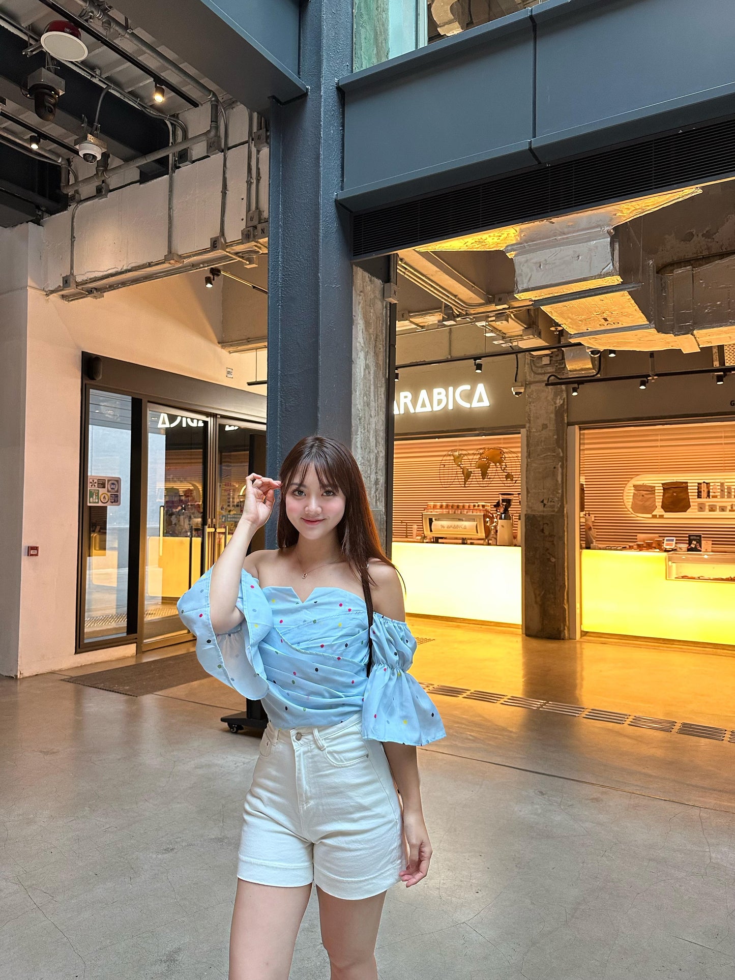 Bubble top(white/yellow/blue)