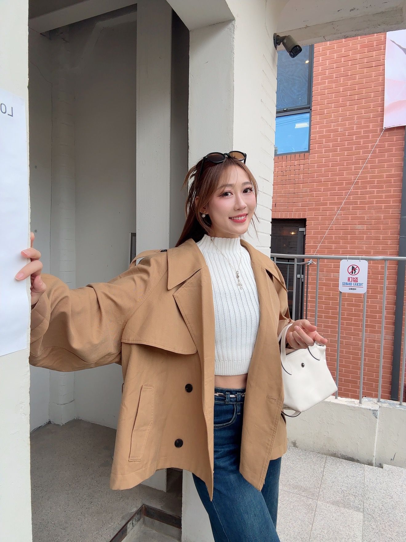 LISA餅乾色中長乾濕外套