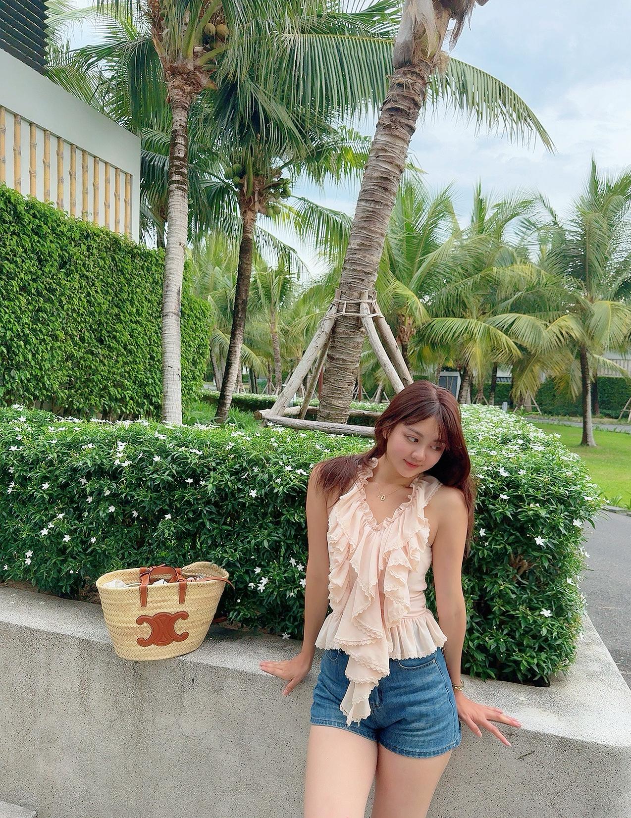 Reliy top (peach/yellow/white)