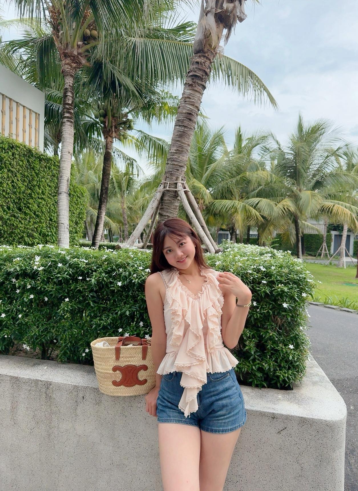 Reliy top (peach/yellow/white)