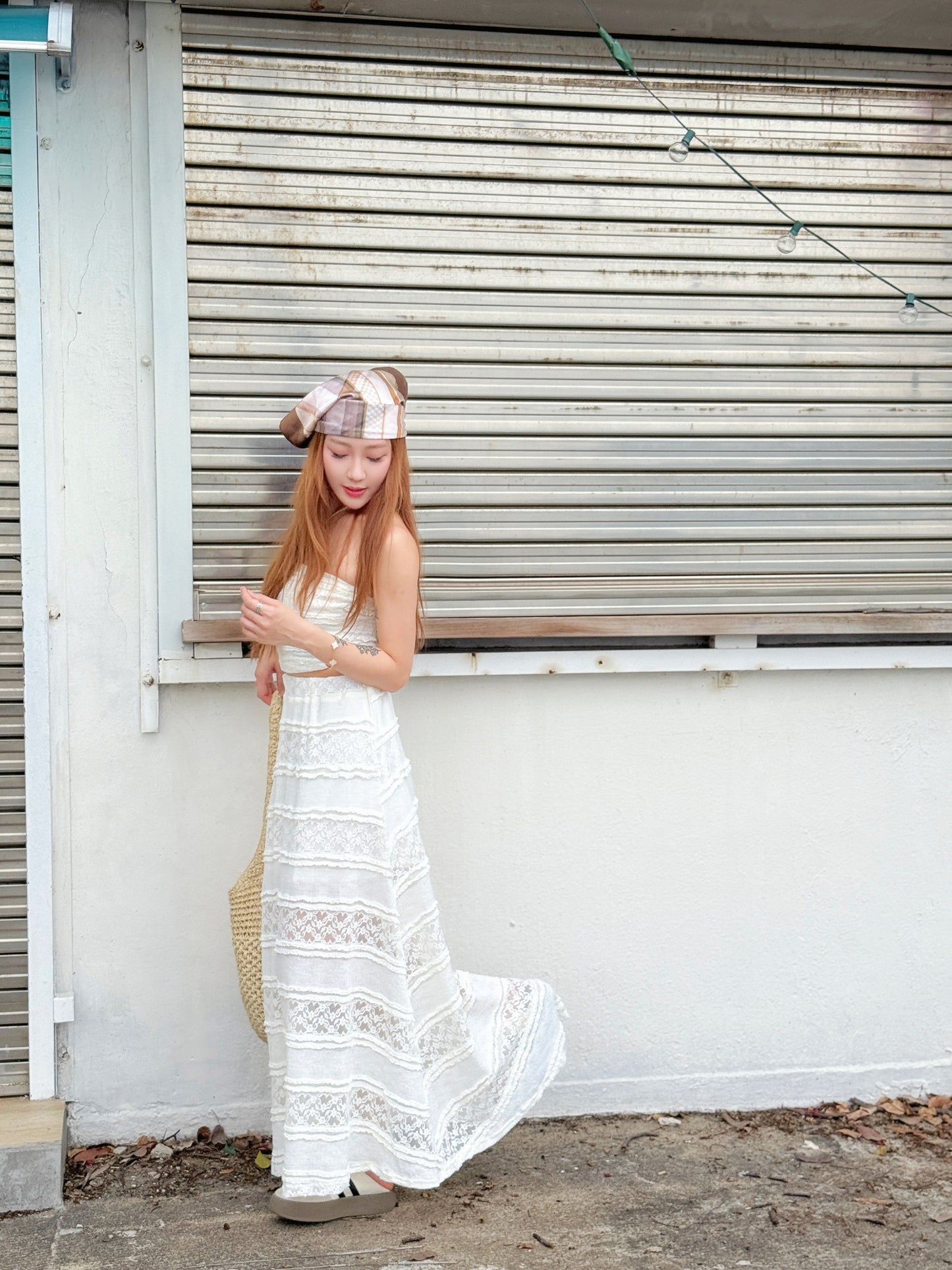Lace tube top set