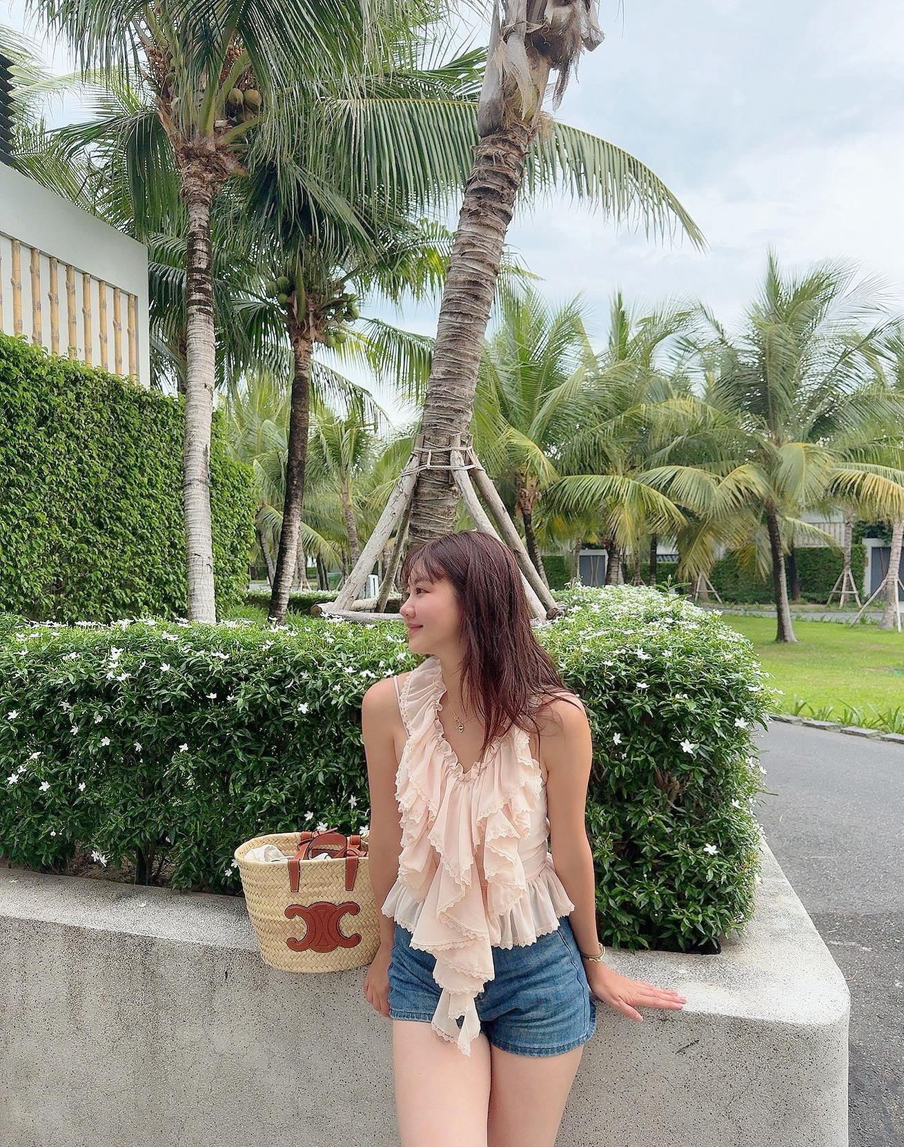 Reliy top (peach/yellow/white)