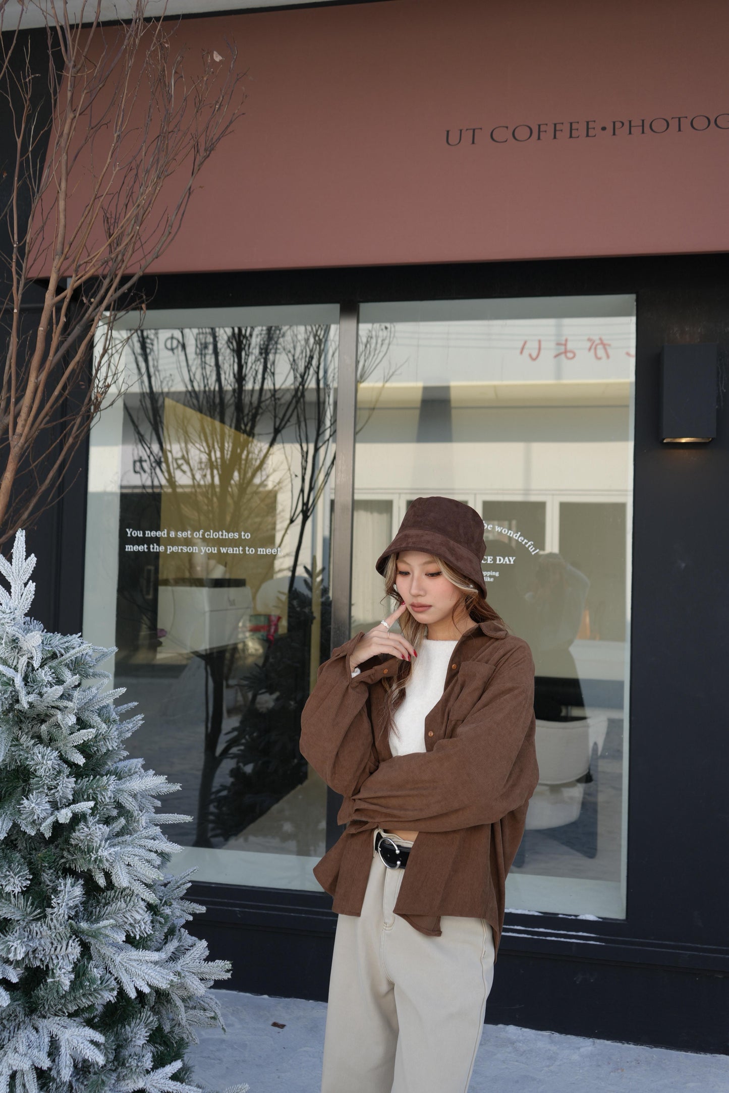 CU- 燈芯絨軟身oversize恤衫/外套