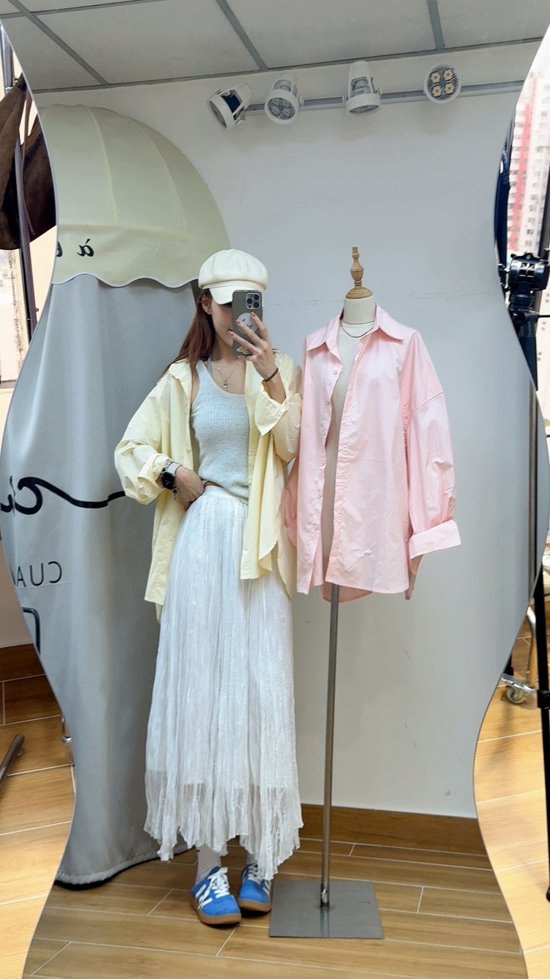 CU-Paint oversize shirt (pink /yellow)