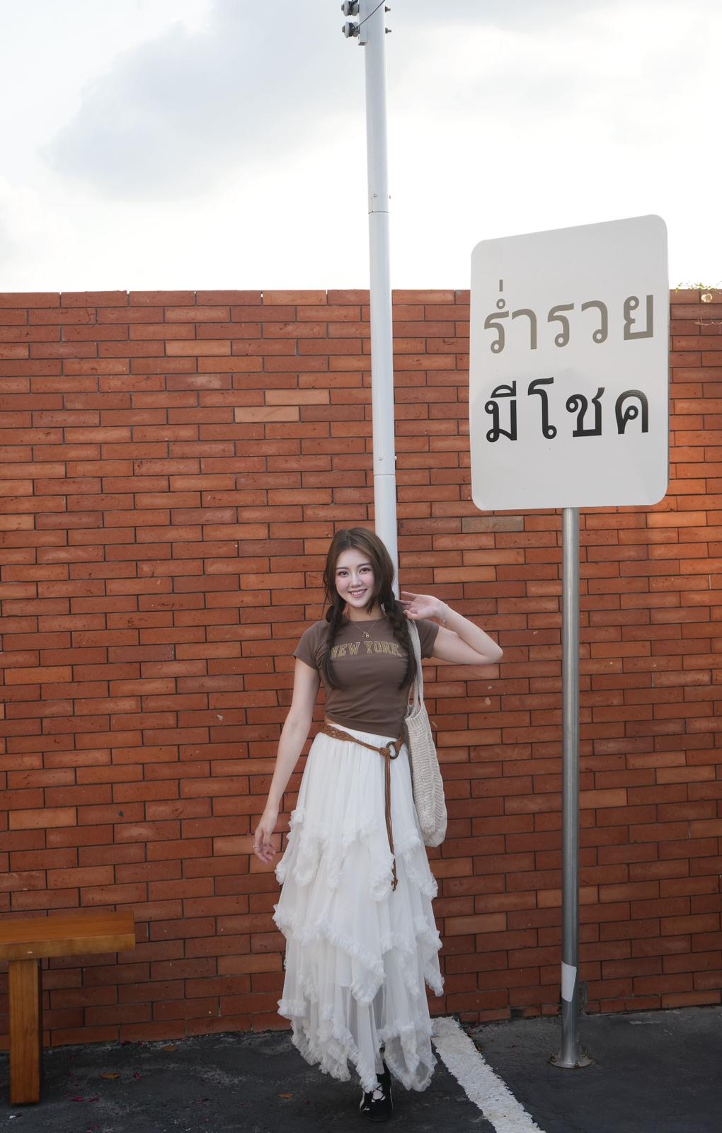 CU推薦-失序層次紗紗半身裙