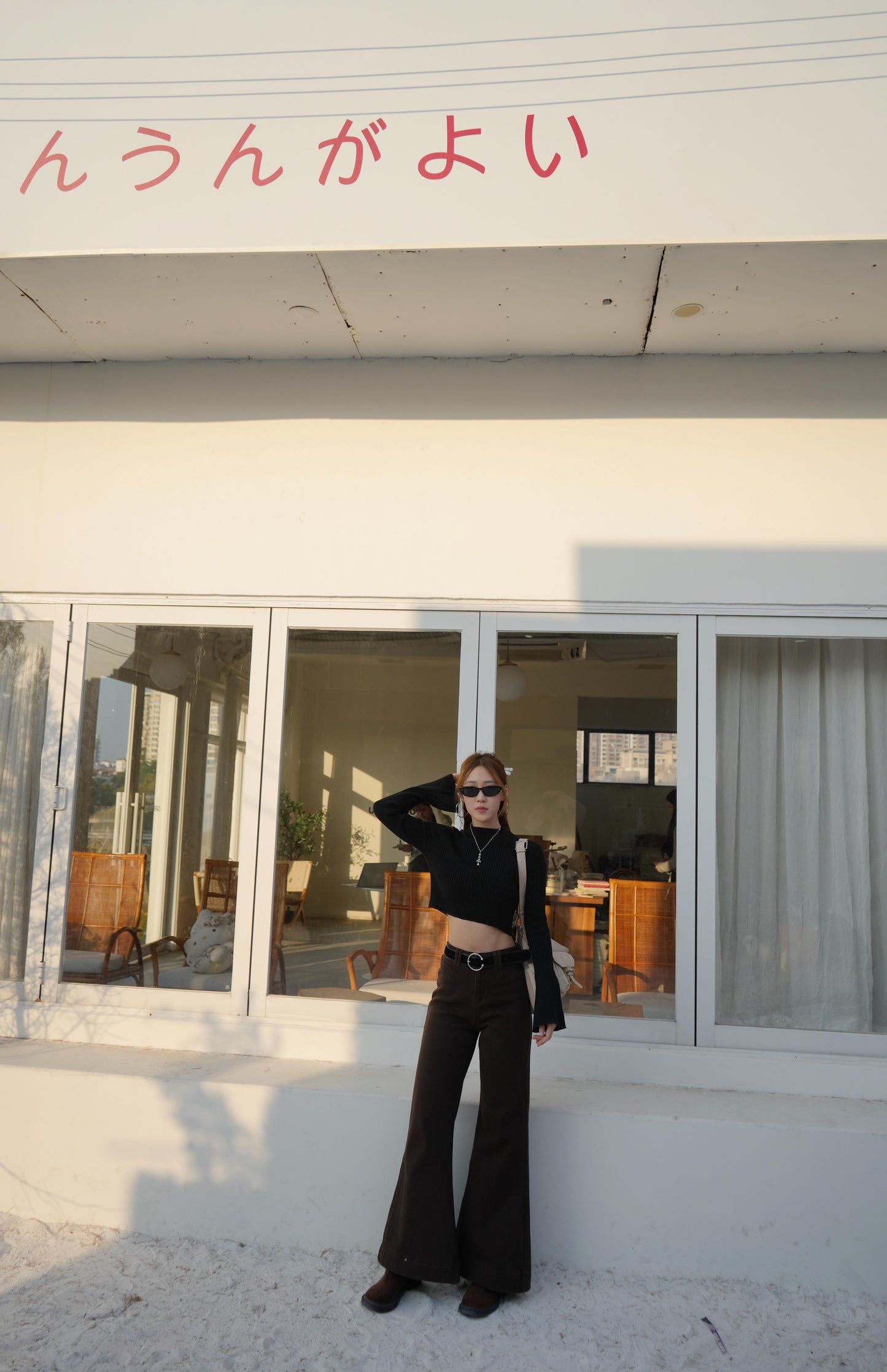 CU-復古棕啡喇叭褲（S/M/L）