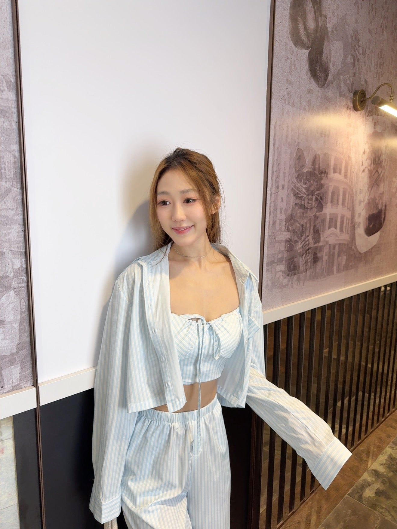 CU-冰感吊帶crop JK SET