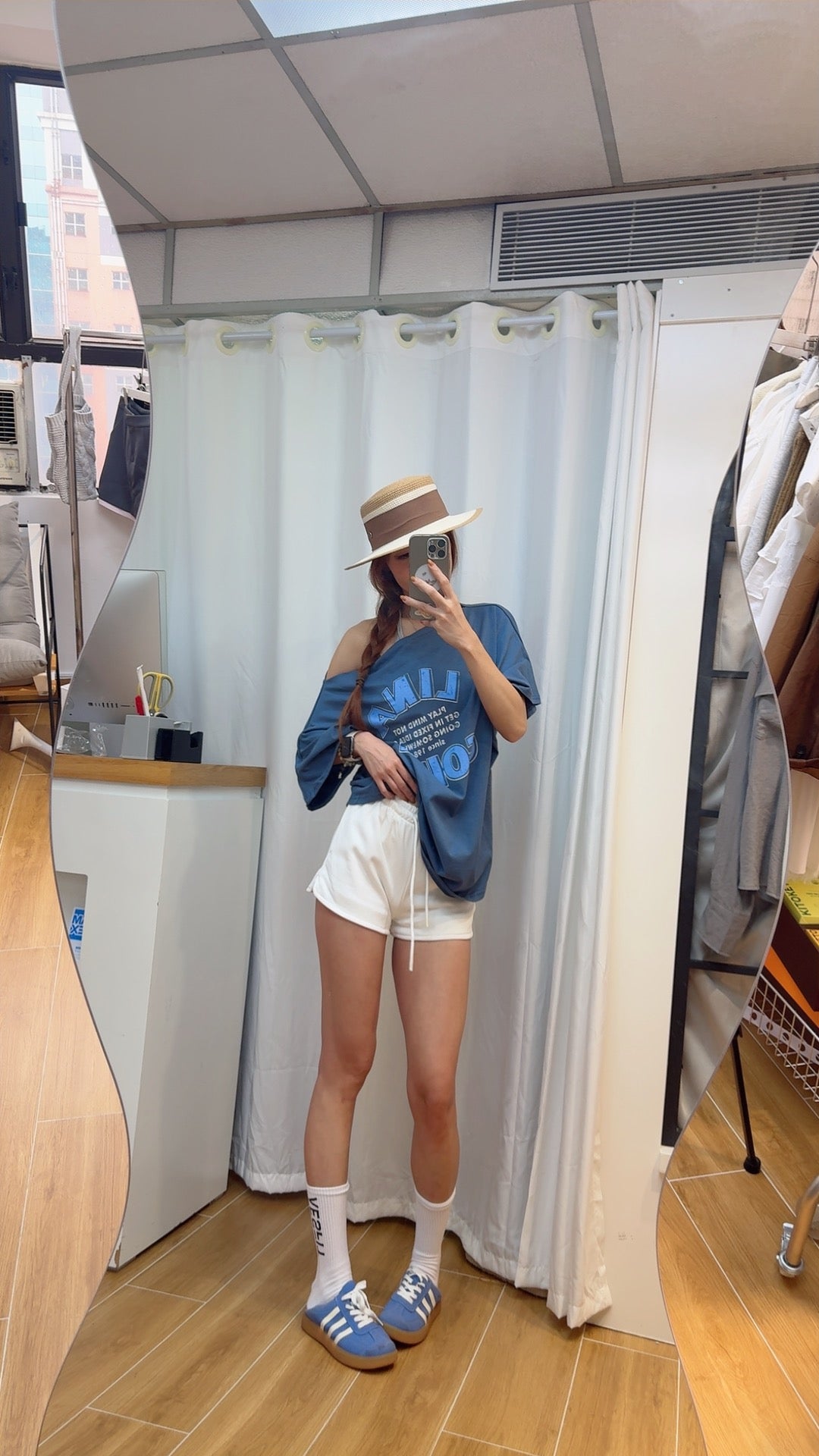 CU-street style斜膊T恤
