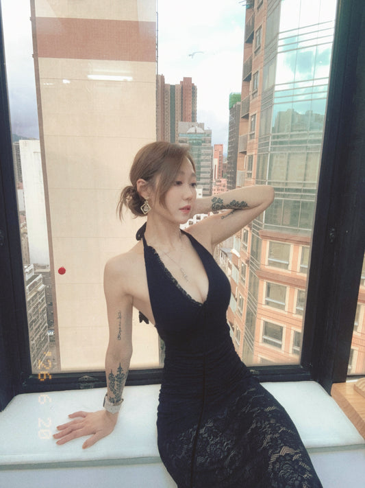 Gilly dress(black/white)