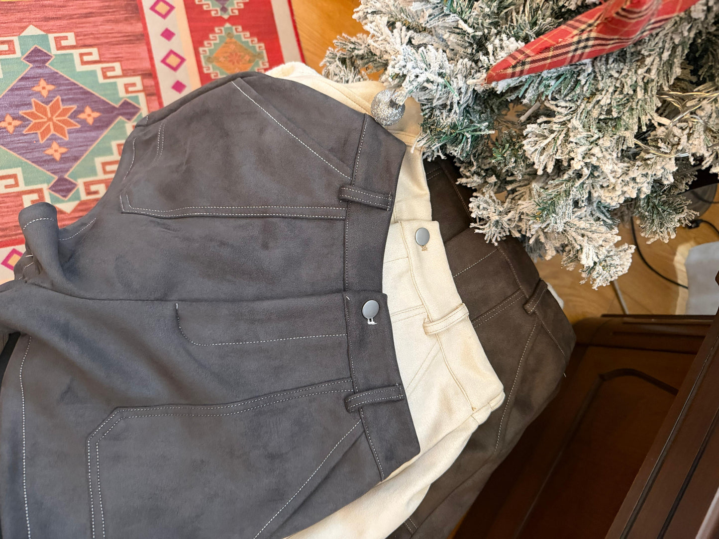 CU-冬日顯瘦拼線短褲（3colours）