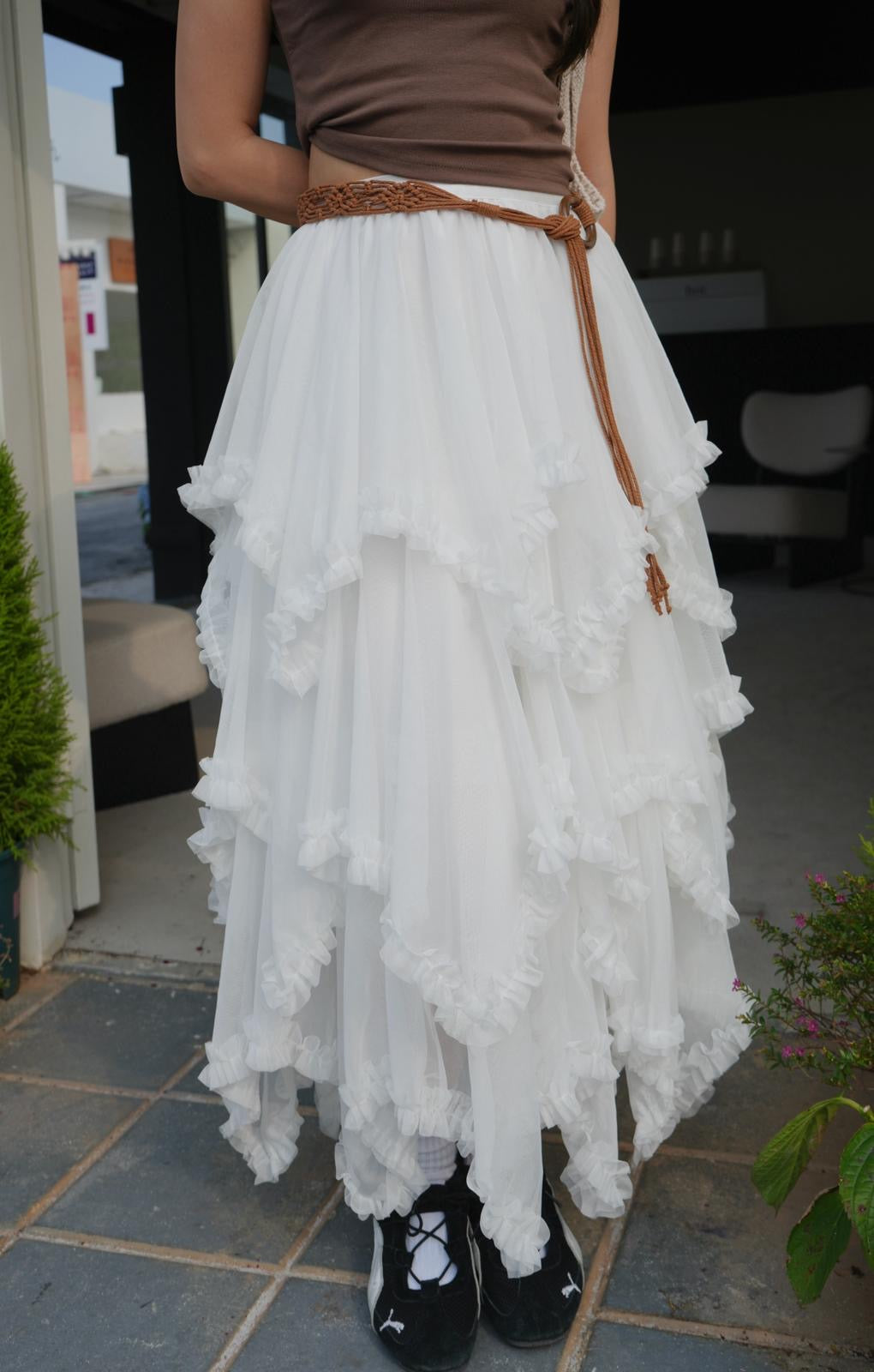 CU推薦-失序層次紗紗半身裙