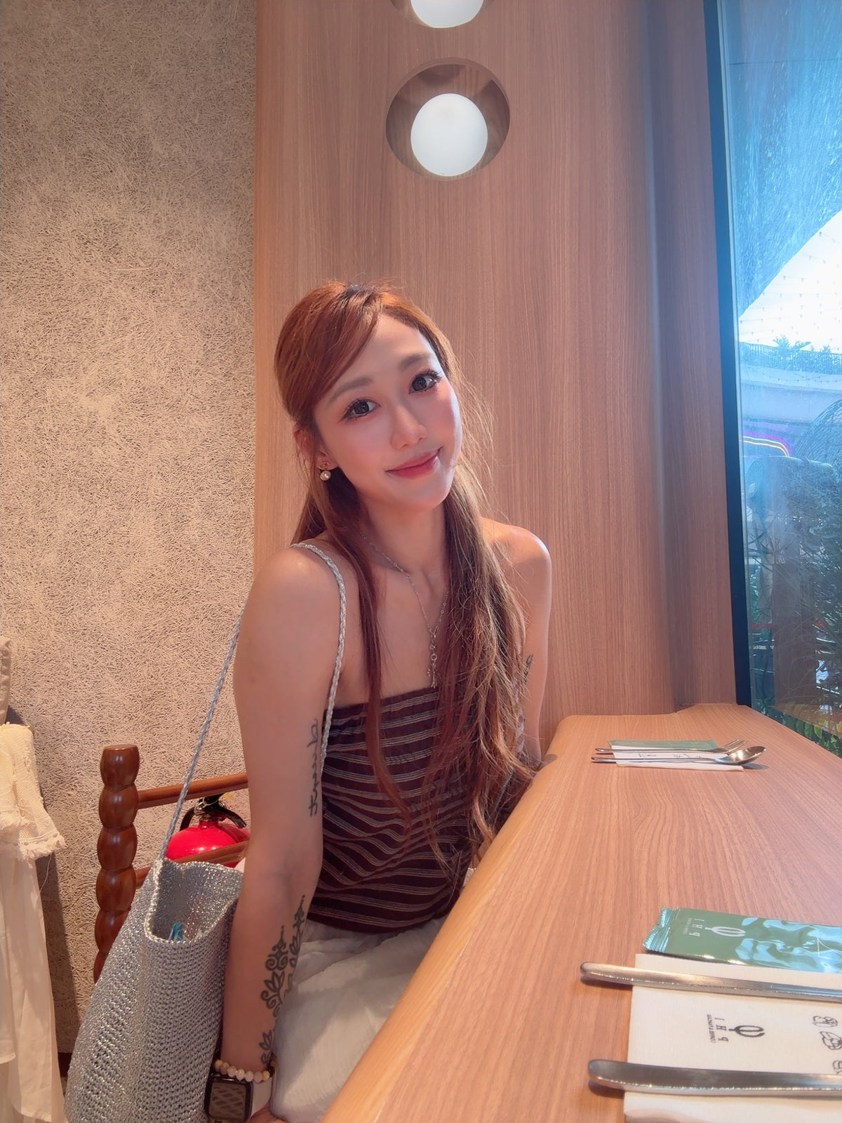 CU-y2k 棕啡tube top