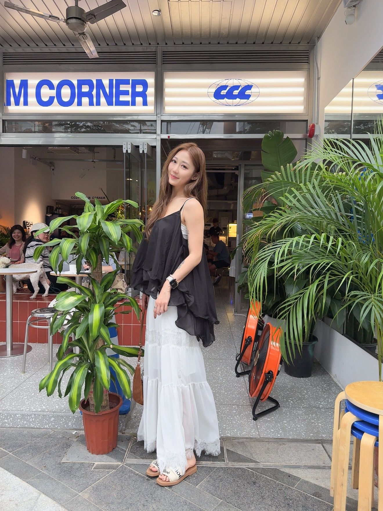 CU- Lily Lace Dress(black/white)