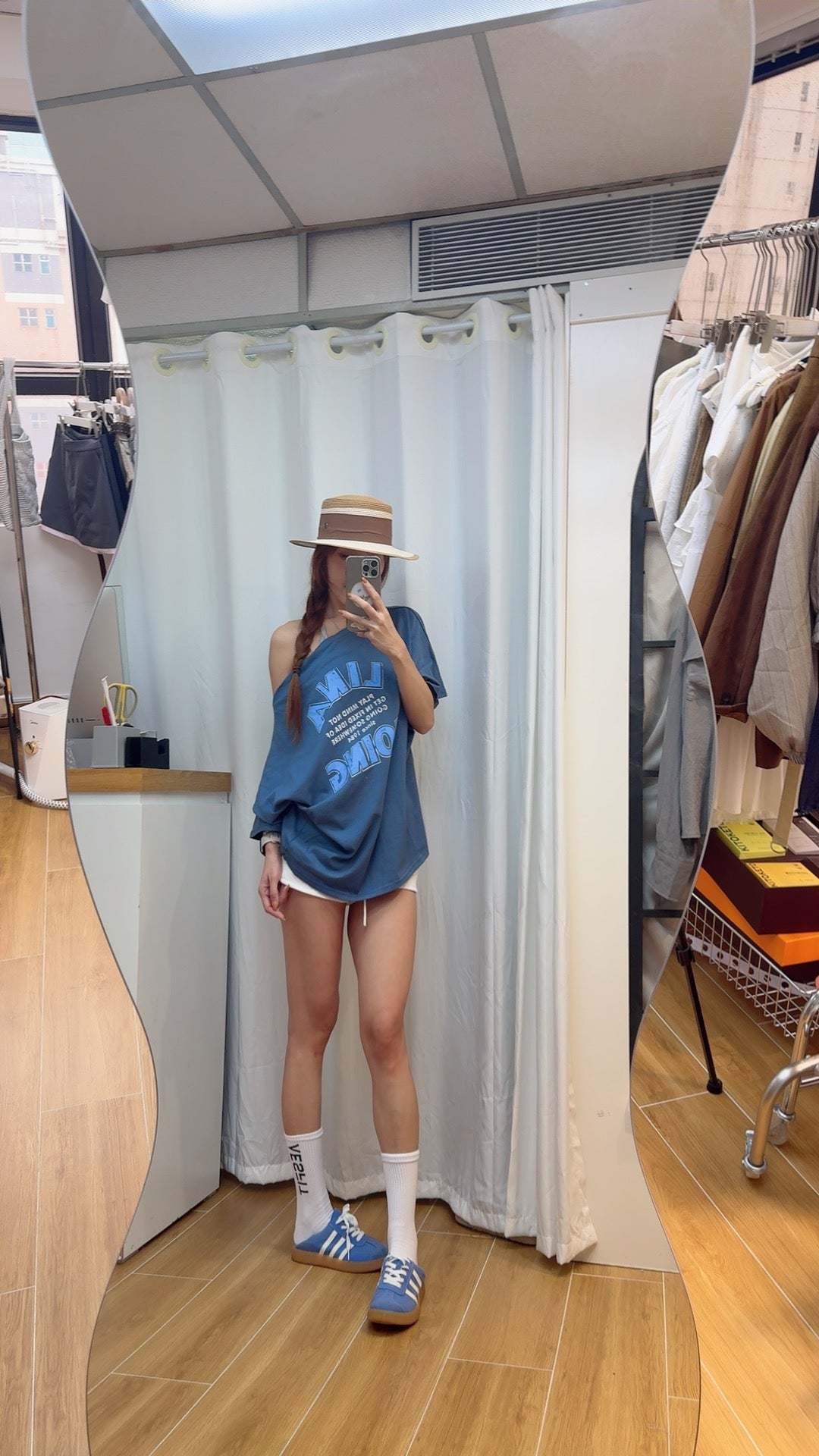 CU-street style斜膊T恤