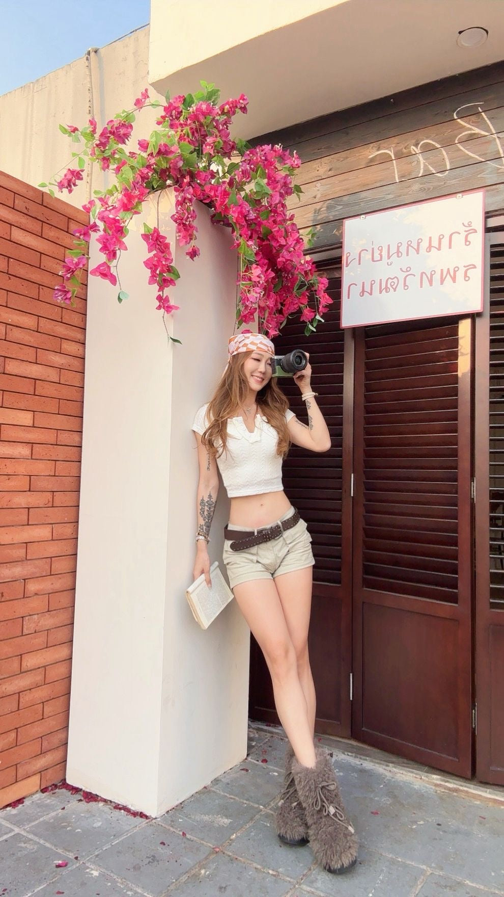 CU-工裝低腰短褲（卡其/軍綠）