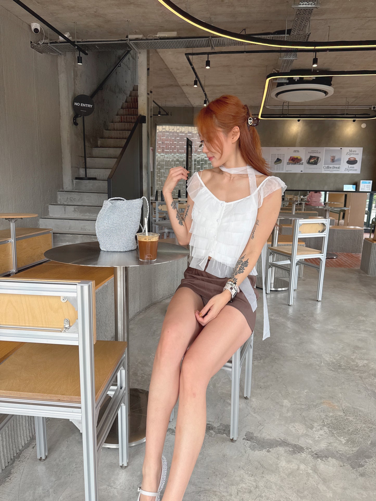 CU-fairy top(black/white)