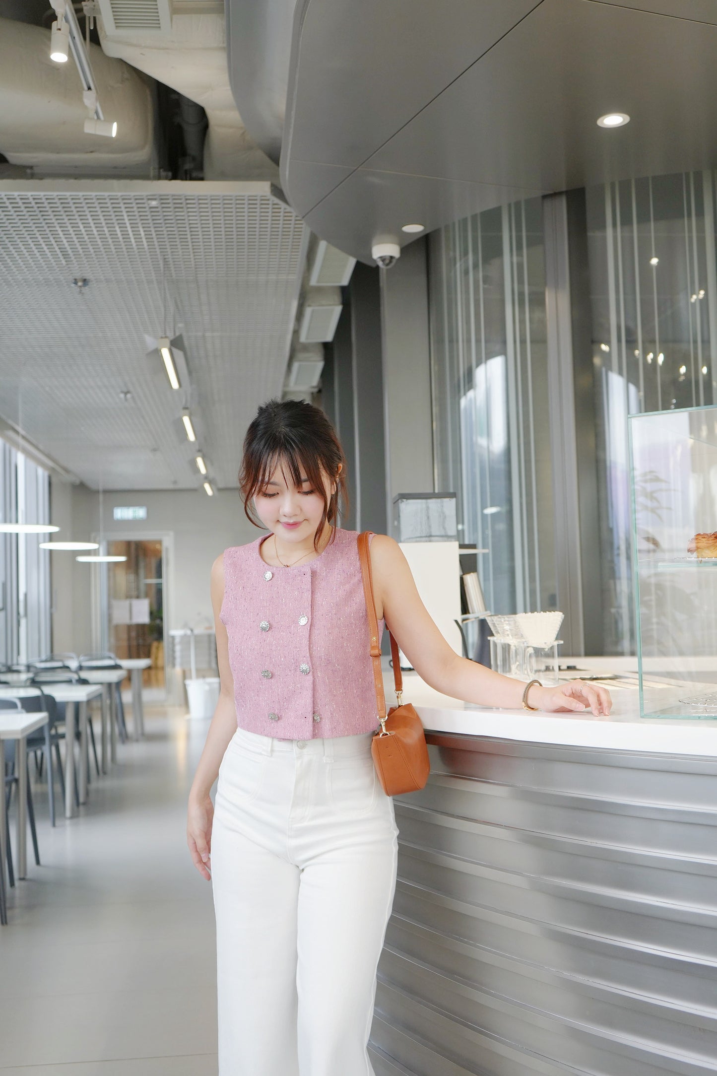 CU- Little Pink Tweed Vest