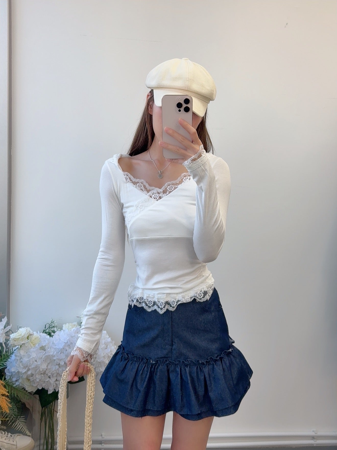 CU -lace top with hat