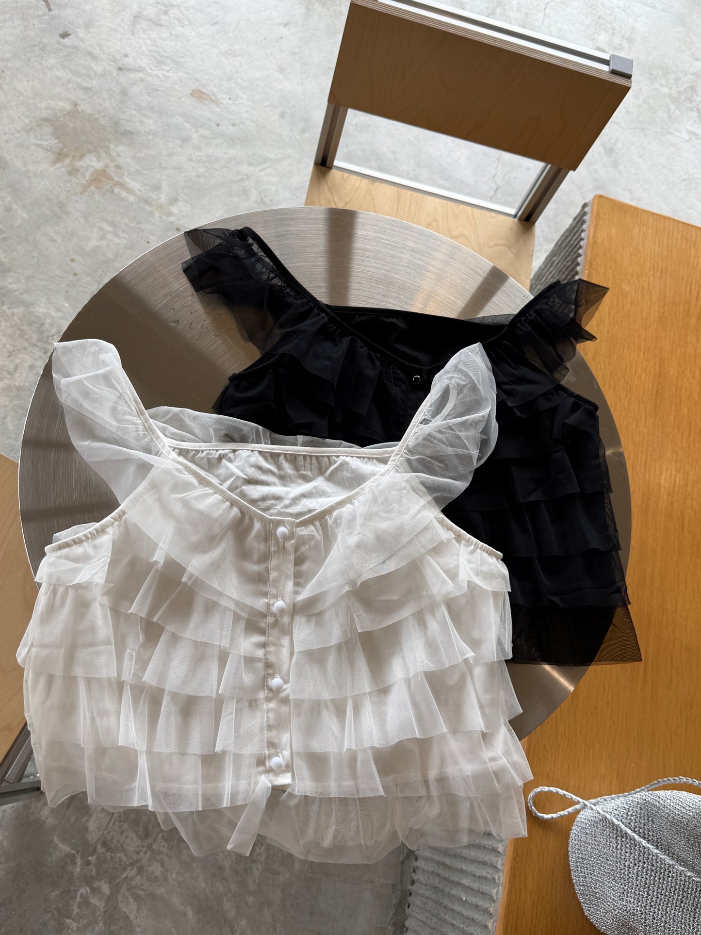 CU-fairy top(black/white)