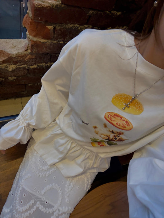 CU- Cute style喵喵喇叭袖T shirt