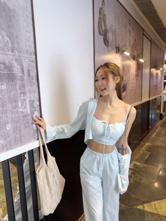 CU-冰感吊帶crop JK SET