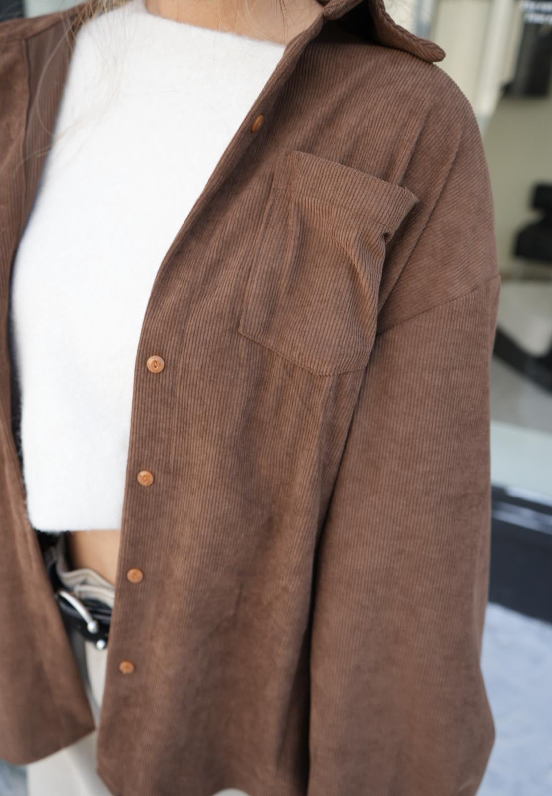 CU- 燈芯絨軟身oversize恤衫/外套