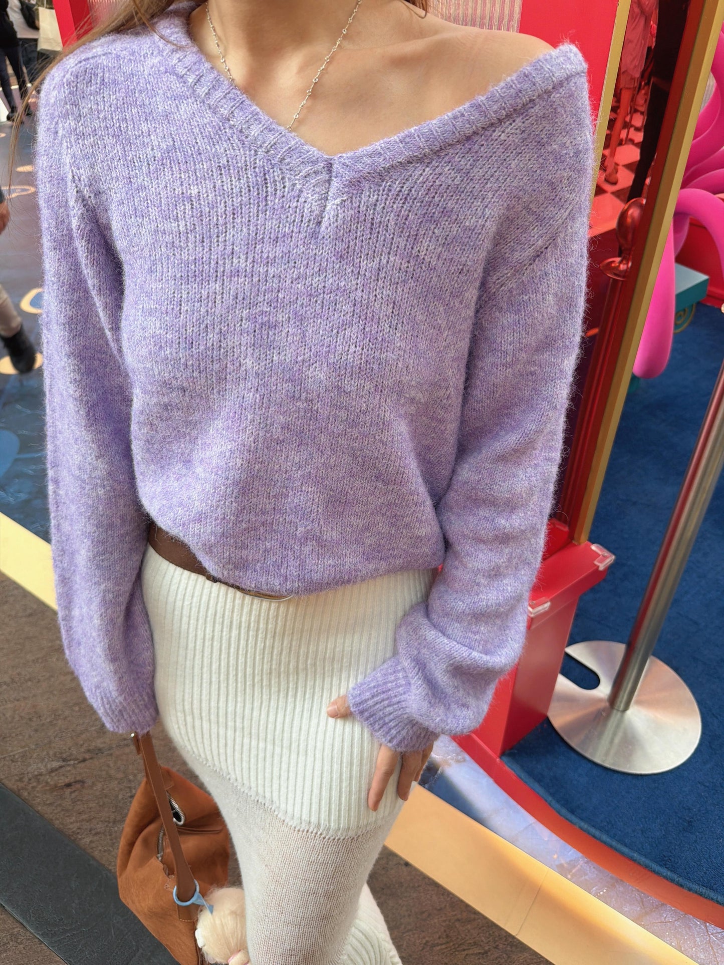 溫柔感up! 薰衣草軟棉棉冷衫