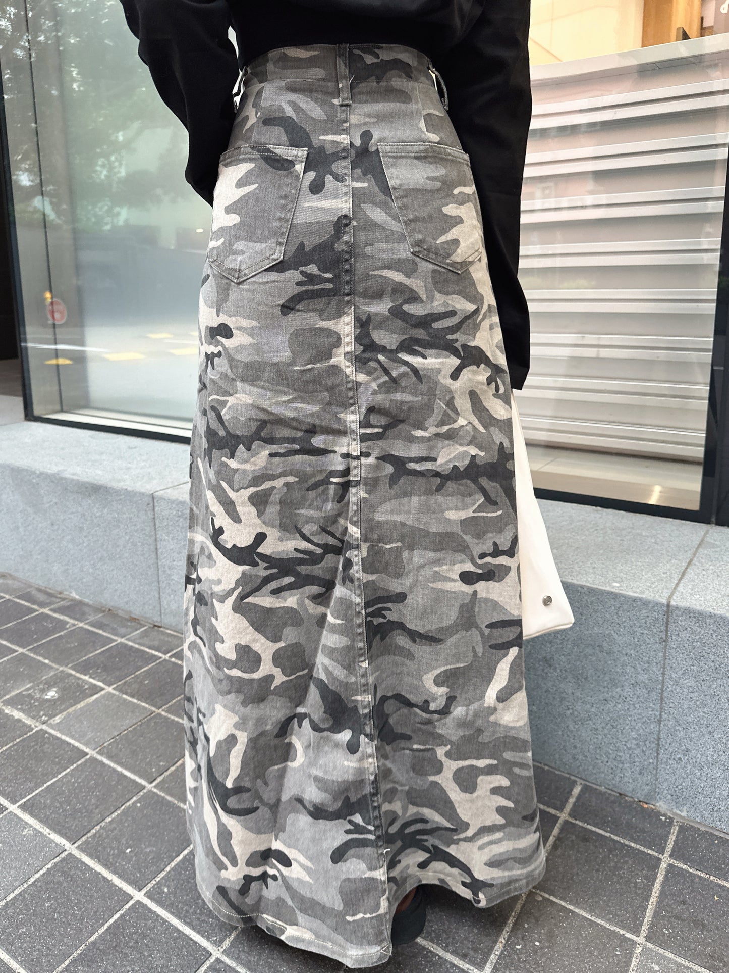 CU-冬季必選*迷彩A cut半身裙