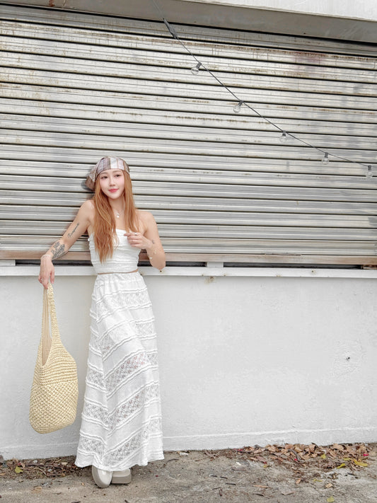 Lace tube top set