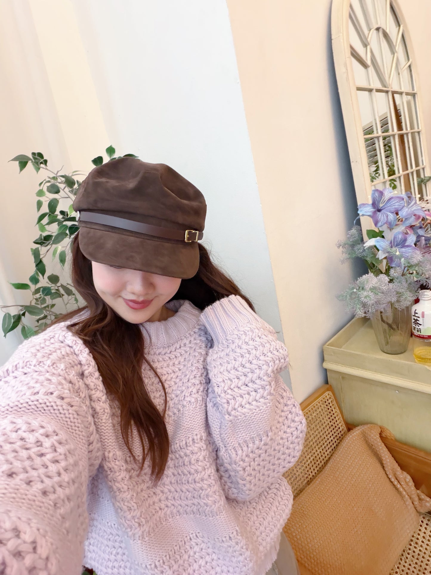 CU 粉色麻花冷衫