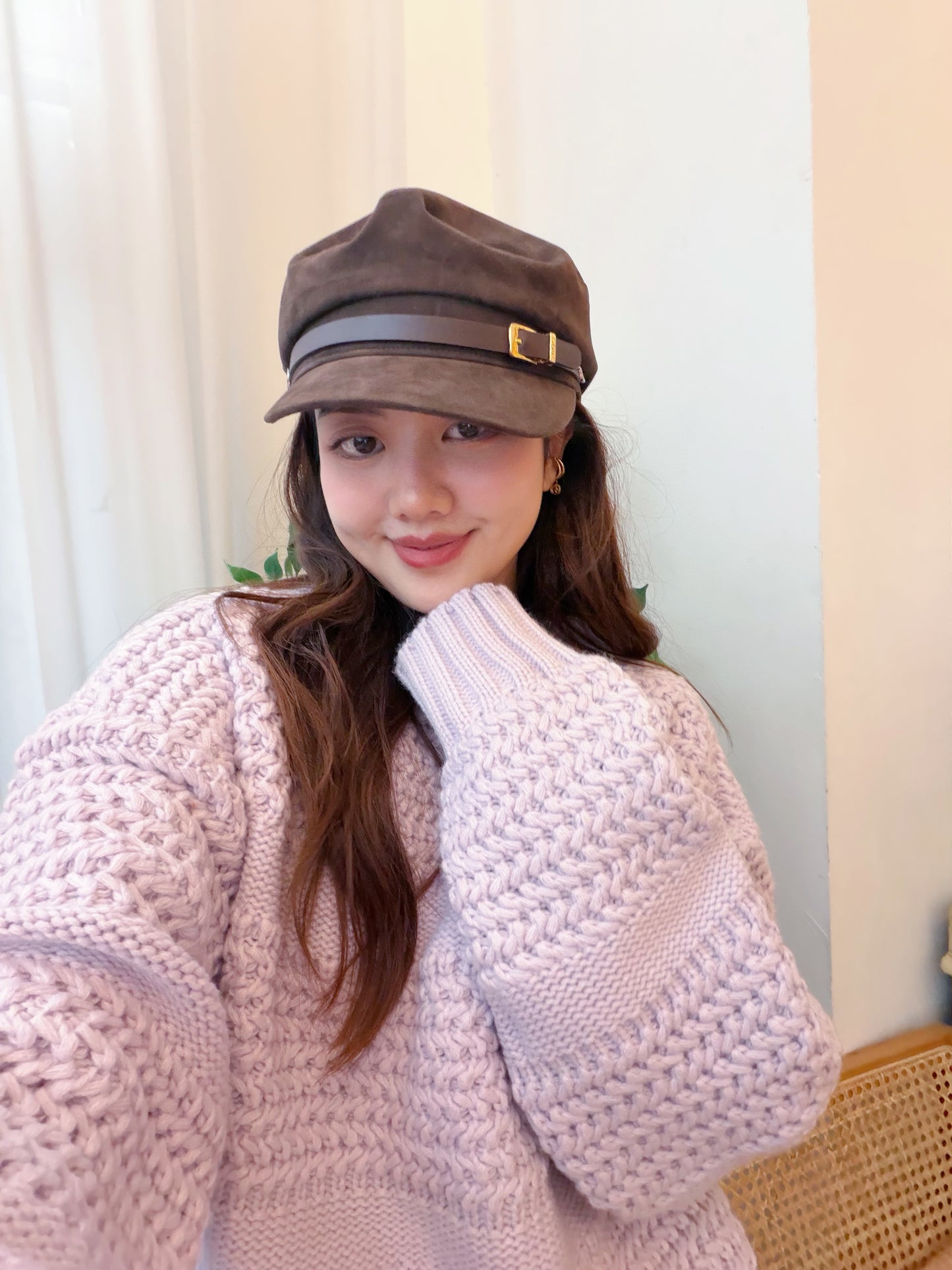 CU 粉色麻花冷衫