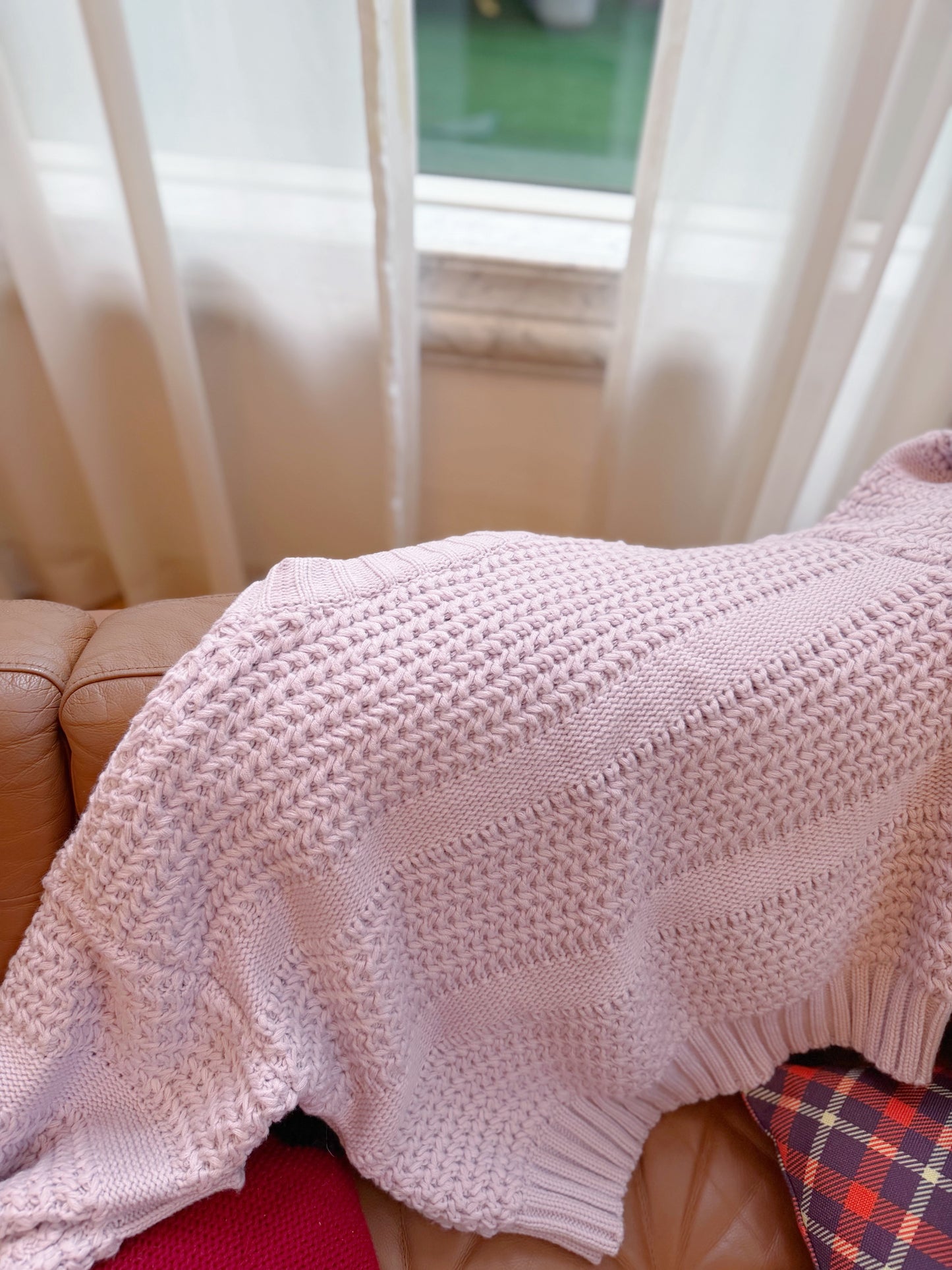 CU 粉色麻花冷衫