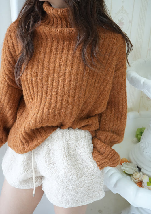 羊羔毛橡筋腰短褲