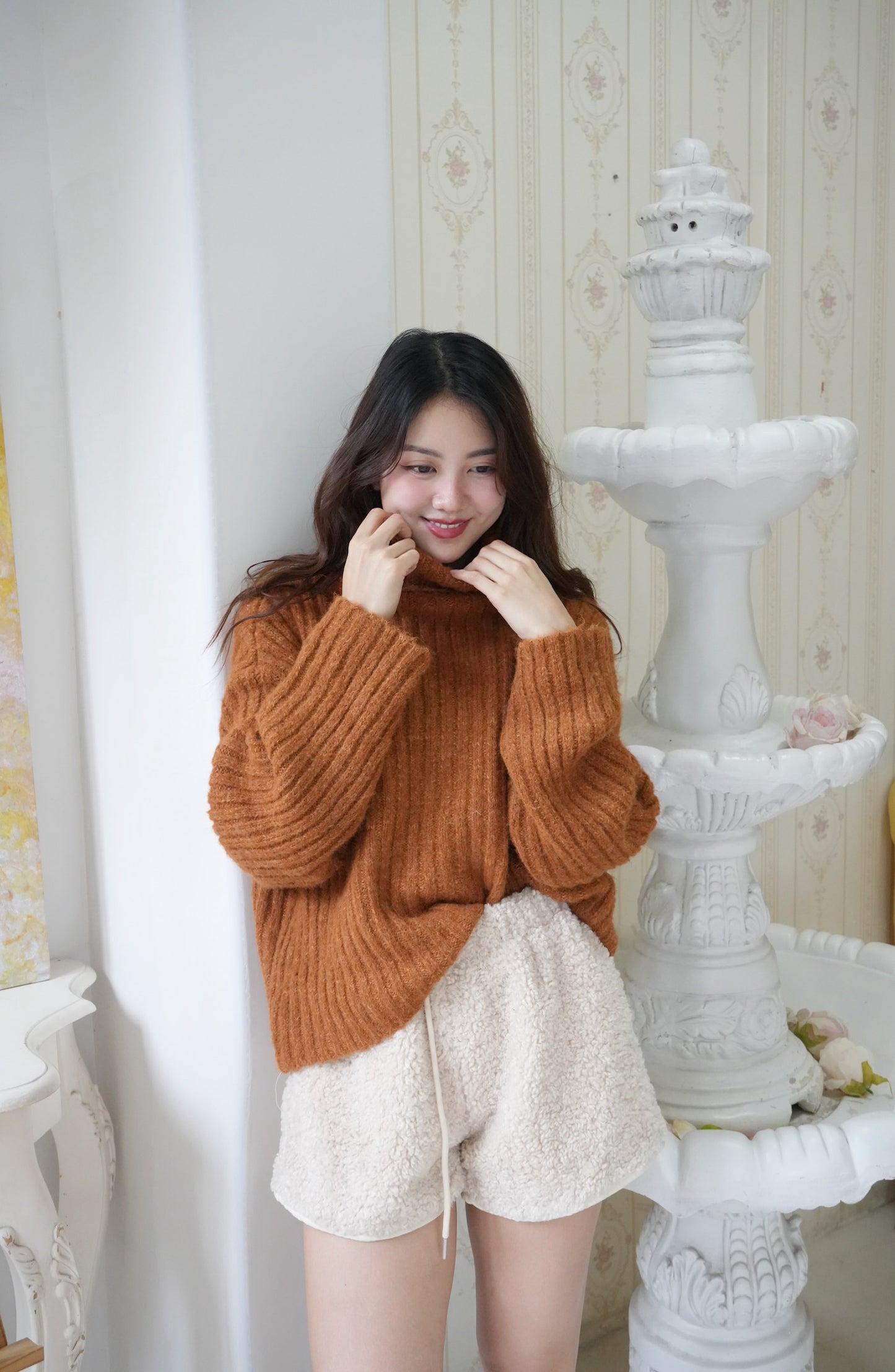 柔軟雲朵樽領冷衫