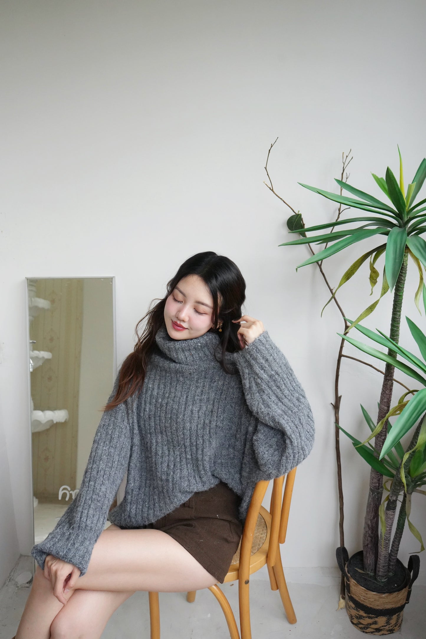 柔軟雲朵樽領冷衫