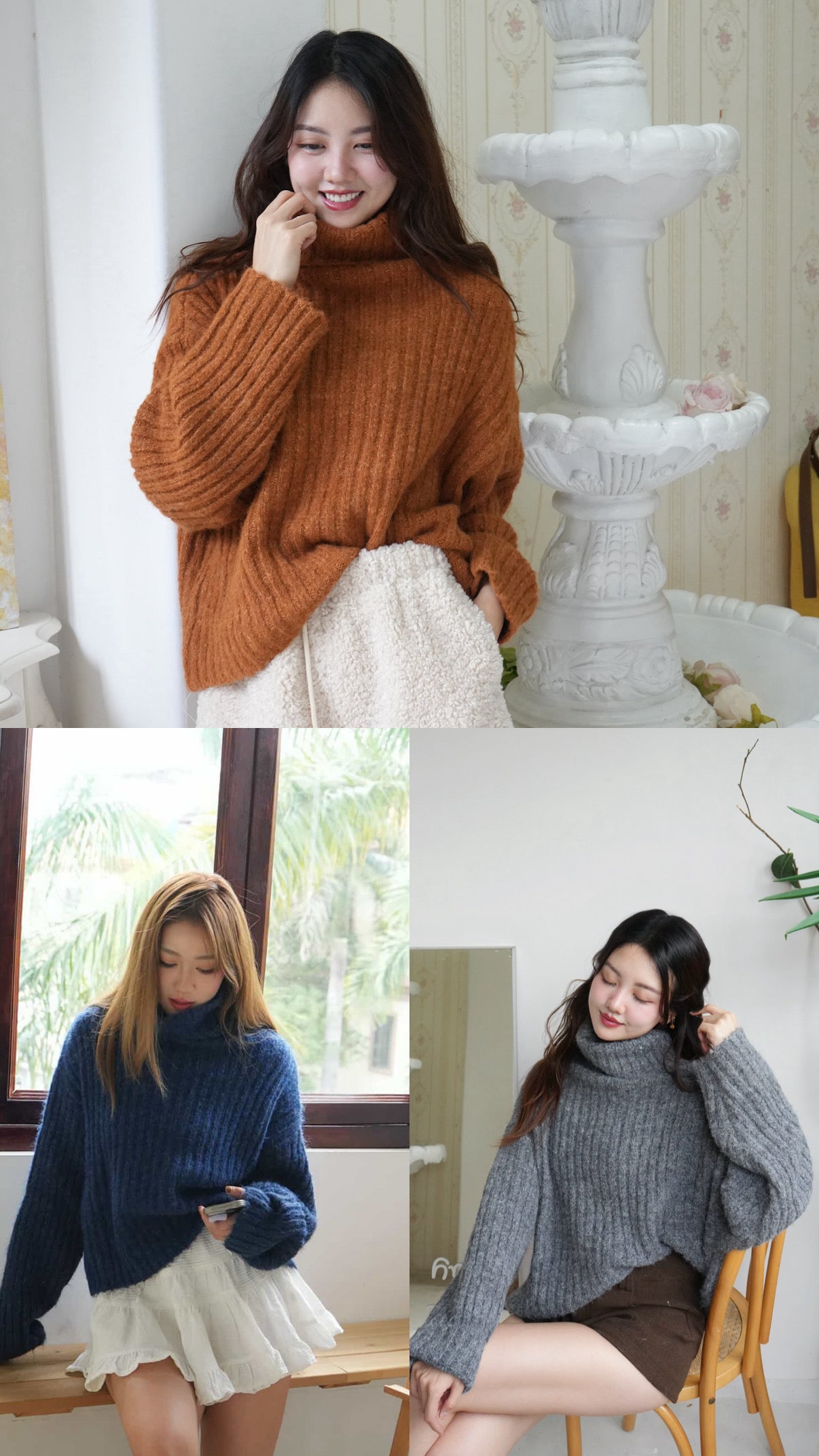 柔軟雲朵樽領冷衫