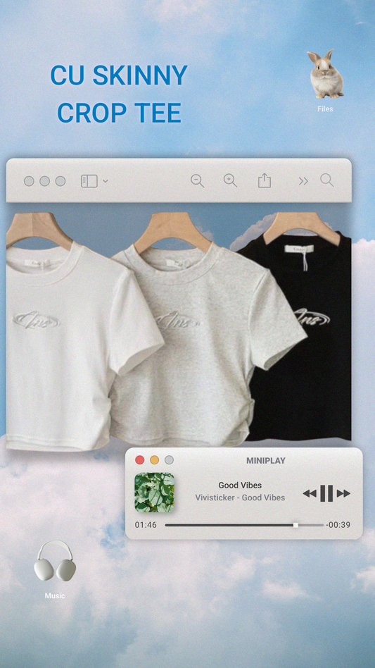 CU-Skinny Crop Tee(好著舒服推薦）